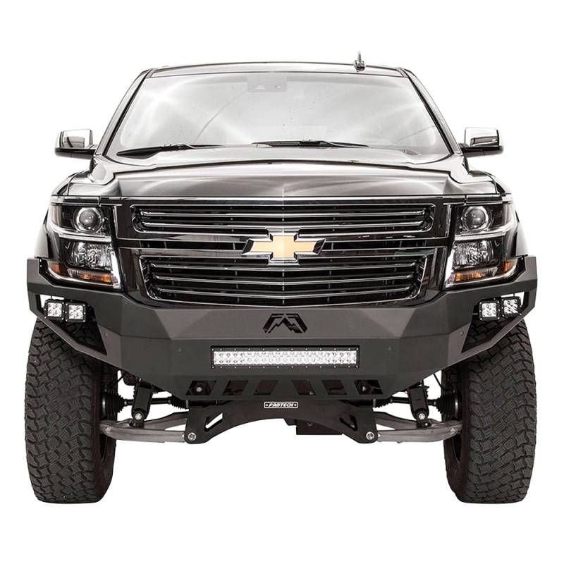 Fab Fours - Fab Fours CS15-D3551-1 Vengeance Front Bumper with Sensor Holes for Chevy Suburban 2015-2019
