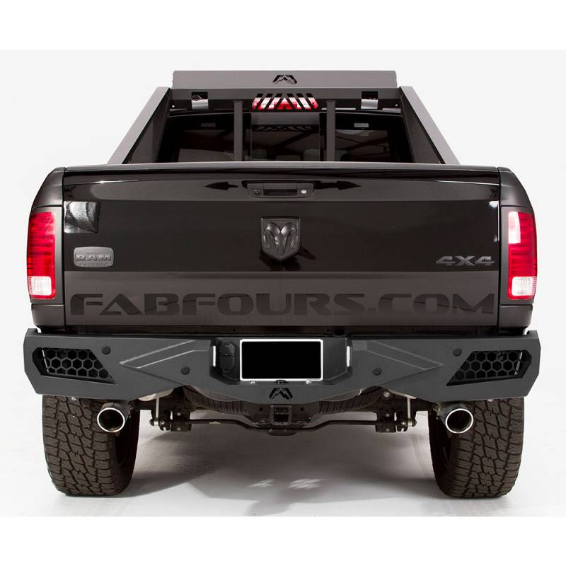 Fab Fours - Fab Fours DR09-E2951-1 Vengeance Rear Bumper with Sensor Holes for Dodge Ram 1500 2009-2018