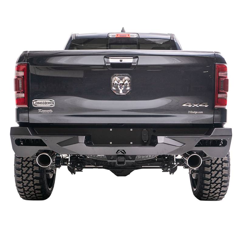 Fab Fours - Fab Fours DR19-E4251-1 Vengeance Rear Bumper with Sensor Holes for Dodge Ram 1500 2019-2020