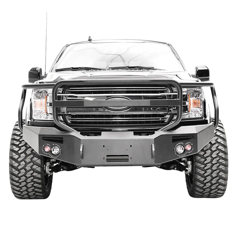 Fab Fours - Fab Fours FF09-H1950-1 Winch Front Bumper with Full Guard for Ford F150 2009-2014
