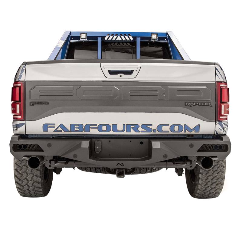 Fab Fours - Fab Fours FF17-E4351-1 Vengeance Rear Bumper with Sensor Holes for Ford Raptor 2017-2019