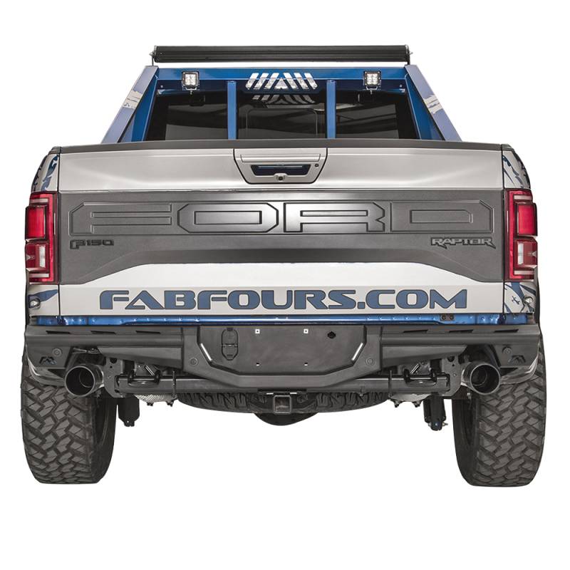 Fab Fours - Fab Fours FF17-E4371-1 Aero Rear Bumper with Sensor Holes for Ford Raptor 2017-2020