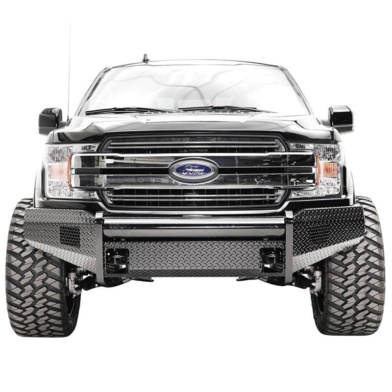 Fab Fours - Fab Fours FF18-K4561-1 Black Steel Front Bumper for Ford F150 2018-2020