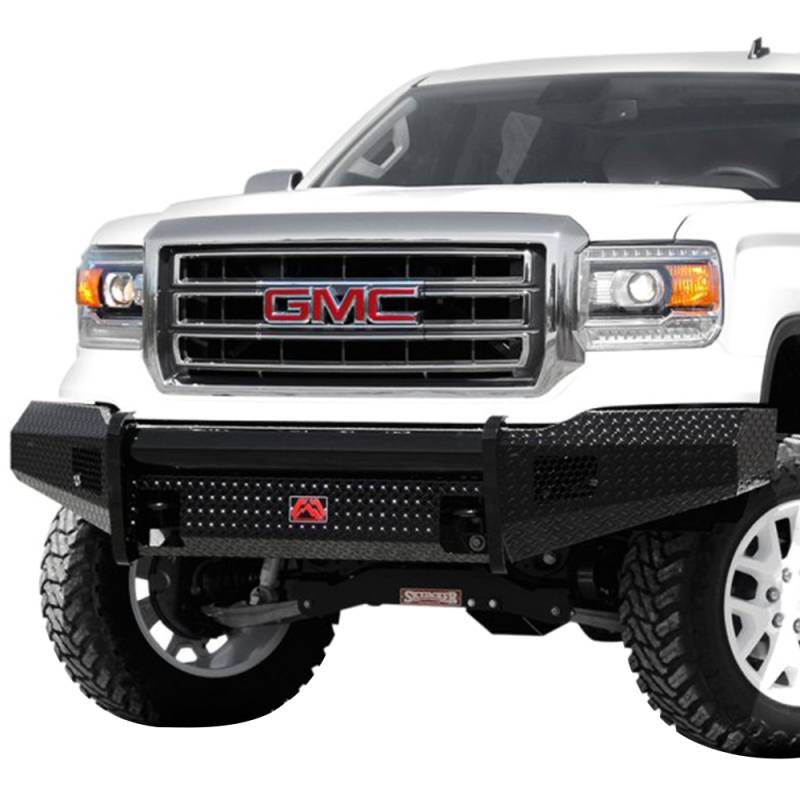 Fab Fours - Fab Fours GS14-K3161-1 Black Steel Front Bumper for GMC Sierra 1500 2014-2015