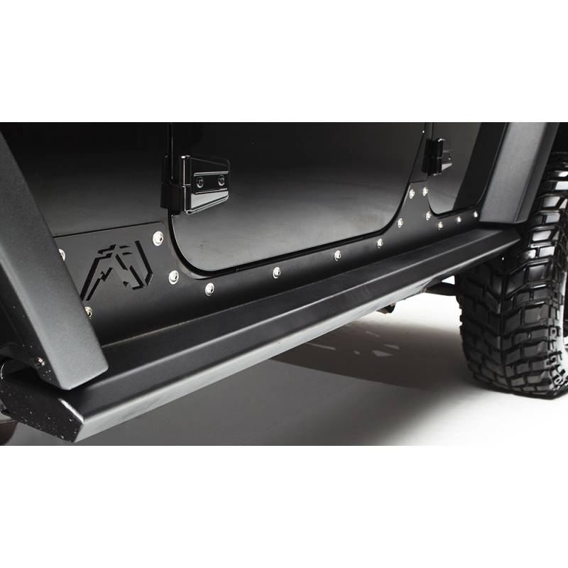Fab Fours - Fab Fours JK07-G1250-1 4 Door Unlimited Rock Sliders for Jeep Wrangler JK 2007-2018
