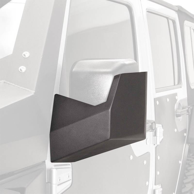 Fab Fours - Fab Fours JK3001-1 Front Door Skin Mirror Guard for Jeep Wrangler JK 2007-2018