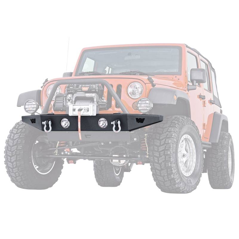 Warn - Warn 89430 Rock Crawler Front Bumper for Jeep Wrangler JK 2007-2018
