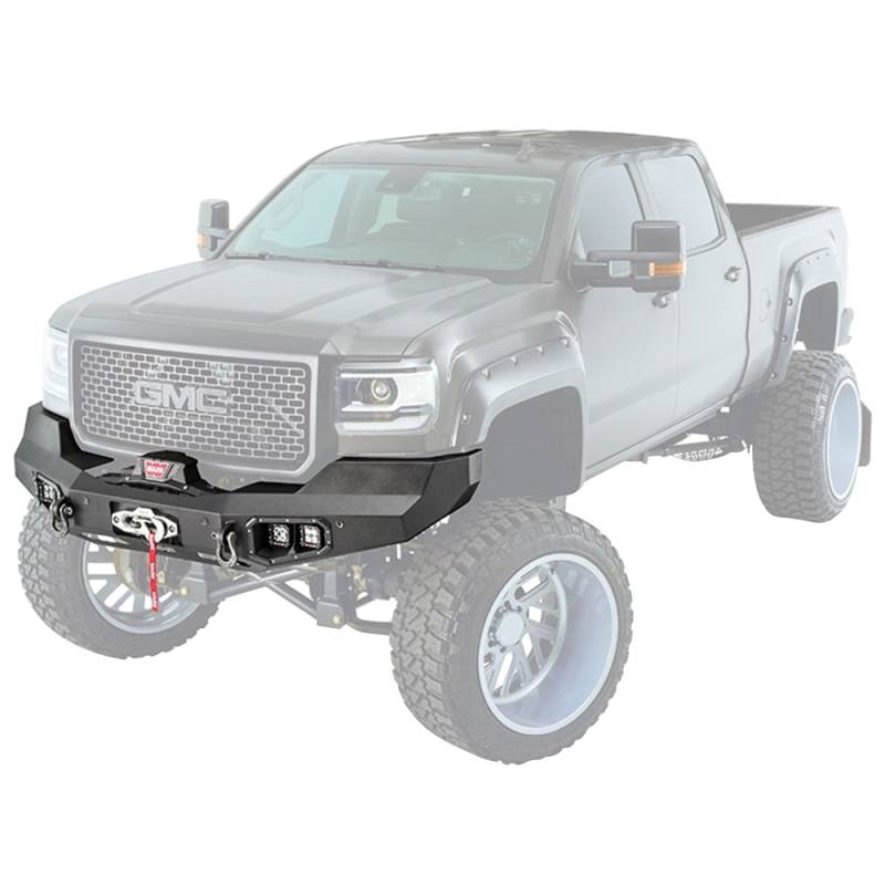 Warn - Warn 99152 Ascent Front Bumper for GMC Sierra 2500HD/3500HD 2015-2018