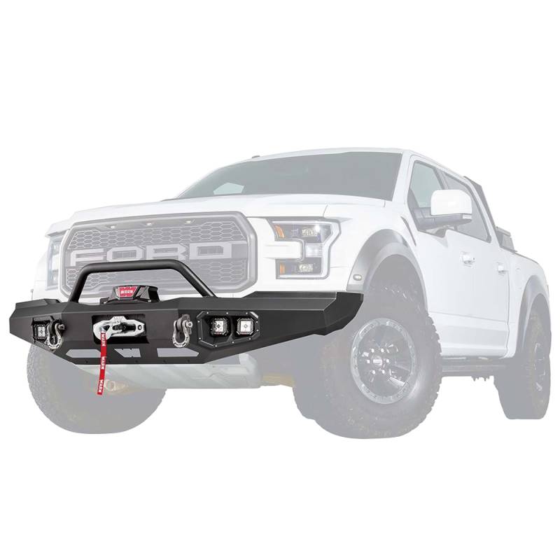Warn - Warn 99850 Ascent Front Bumper with Baja Bar for Ford F150 2017-2018