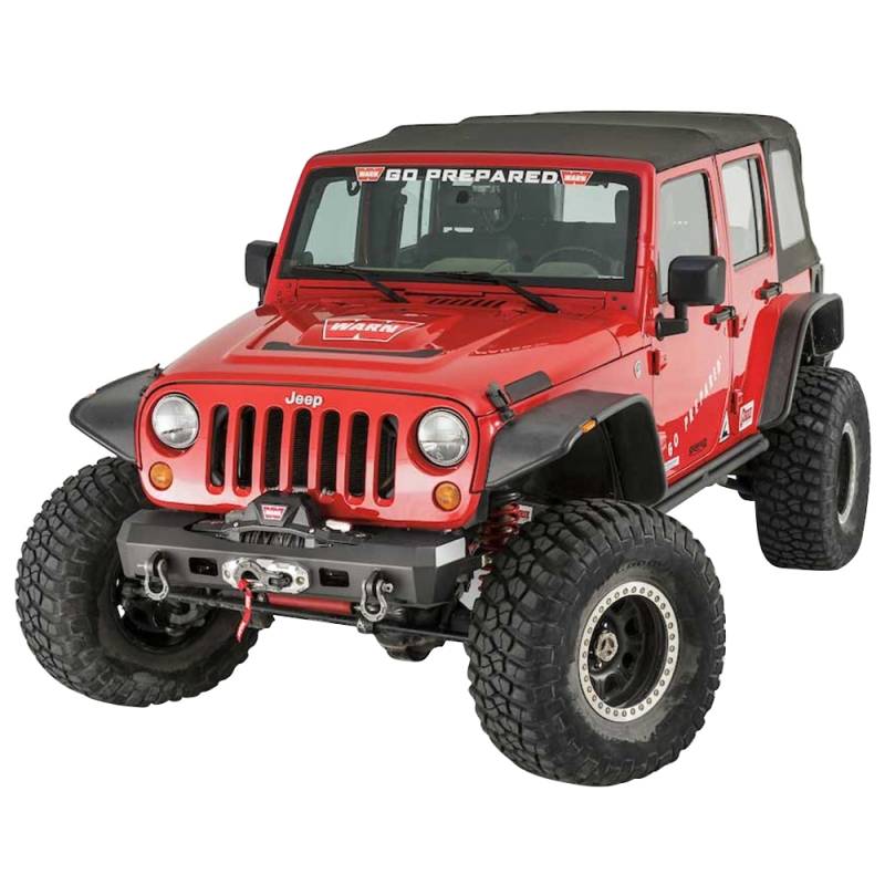 Warn - Warn 101410 Elite Stubby Front Bumper for Jeep Wrangler JK 2007-2018