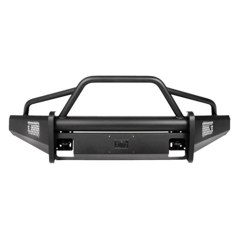 Fab Fours - Fab Fours CH05-Q1362-1 Black Steel Elite Smooth Front Bumper with Pre-Runner Guard for Chevy Silverado 2500/3500 2003-2006