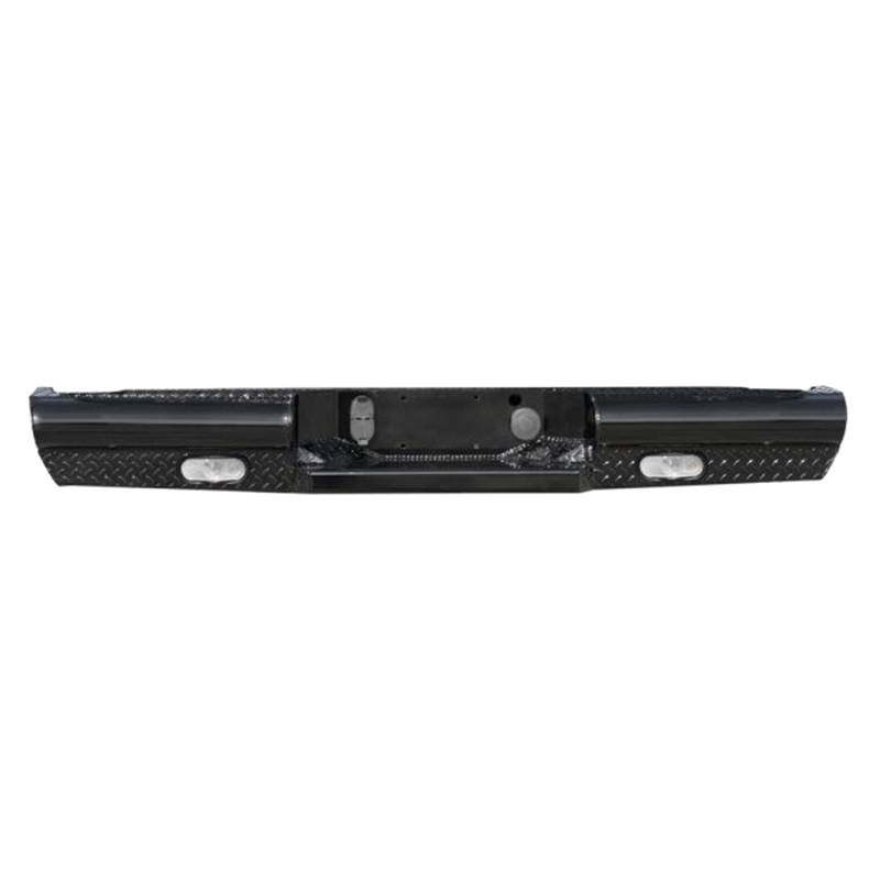 Fab Fours - Fab Fours CH08-T1450-1 Black Steel Rear Bumper for GMC Sierra 2500/3500 2007-2010