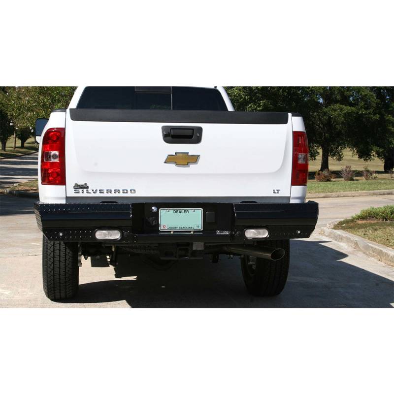 Fab Fours - Fab Fours CH11-T2150-1 Black Steel Rear Bumper for GMC Sierra 2500/3500 2011-2014