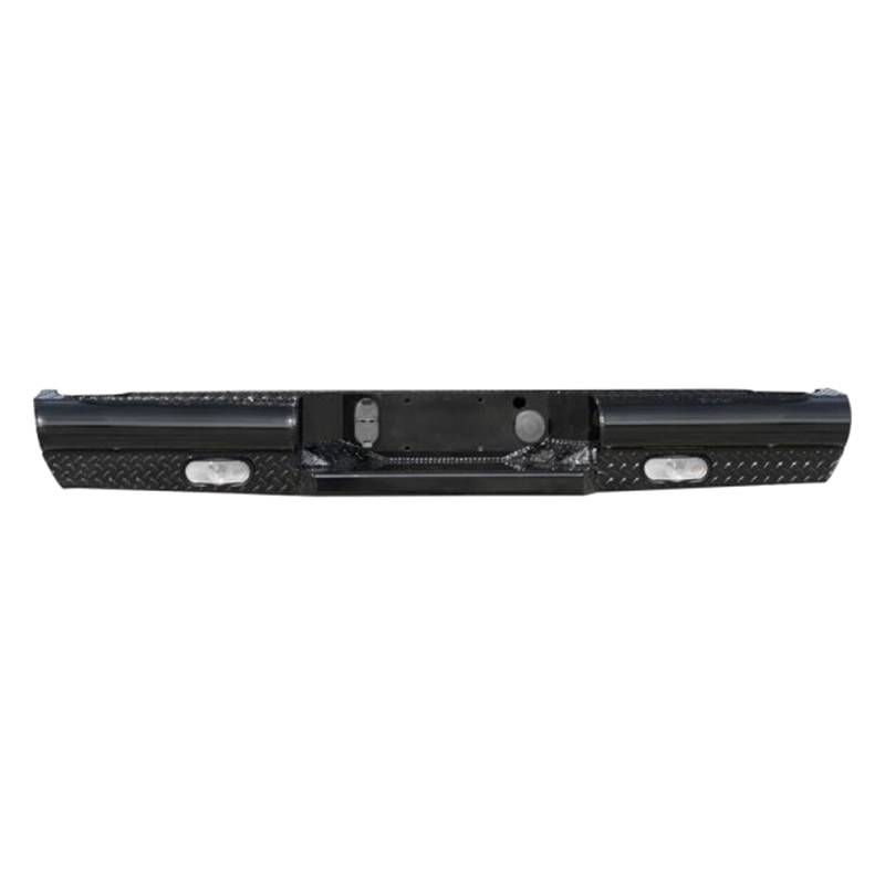 Fab Fours - Fab Fours CH99-T1250-1 Black Steel Rear Bumper for Chevy Silverado 2500/3500 1999-2007