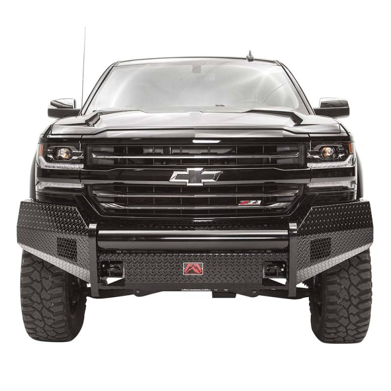 Fab Fours - Fab Fours CS16-K3861-1 Black Steel Front Bumper for Chevy Silverado 1500 2016-2018