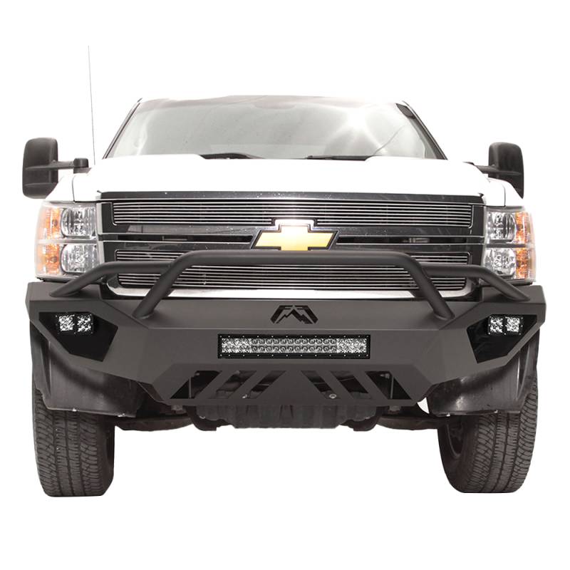 Fab Fours - Fab Fours CH11-V2752-1 Vengeance Front Bumper with Pre-Runner Guard for Chevy Silverado 2500/3500 2011-2014