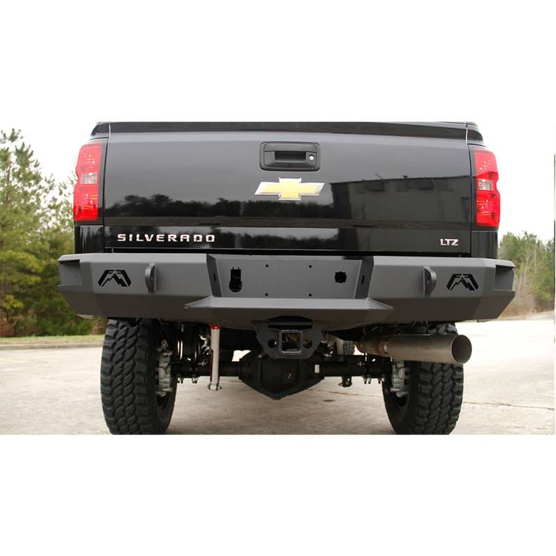 Fab Fours - Fab Fours CH14-W3050-1 Premium Rear Bumper without Sensors for Chevy Silverado 2500/3500 2015-2019