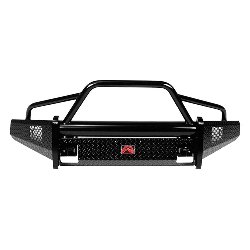 Fab Fours - Fab Fours CH20-S4962-1 Black Steel Front Bumper with Pre-Runner Guard for Chevy Silverado 2500/3500 2020-2021