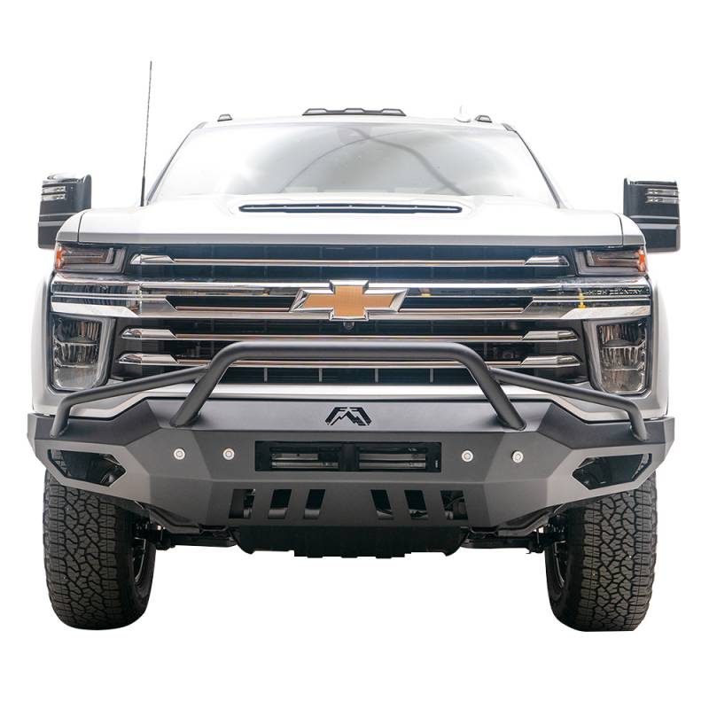 Fab Fours - Fab Fours CH20-V4952-1 Vengeance Front Bumper with Pre-Runner Guard for Chevy Silverado 2500 HD/3500 HD 2020-2021