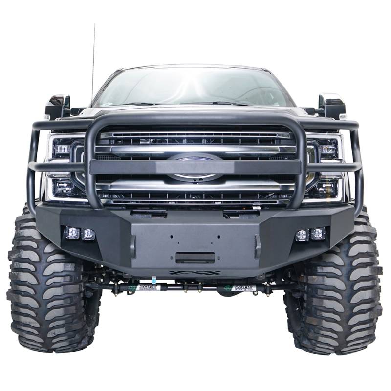 Fab Fours - Fab Fours FS17-A4160-1 Winch Front Bumper with Grille Guard for Ford F250/F350 2017-2021