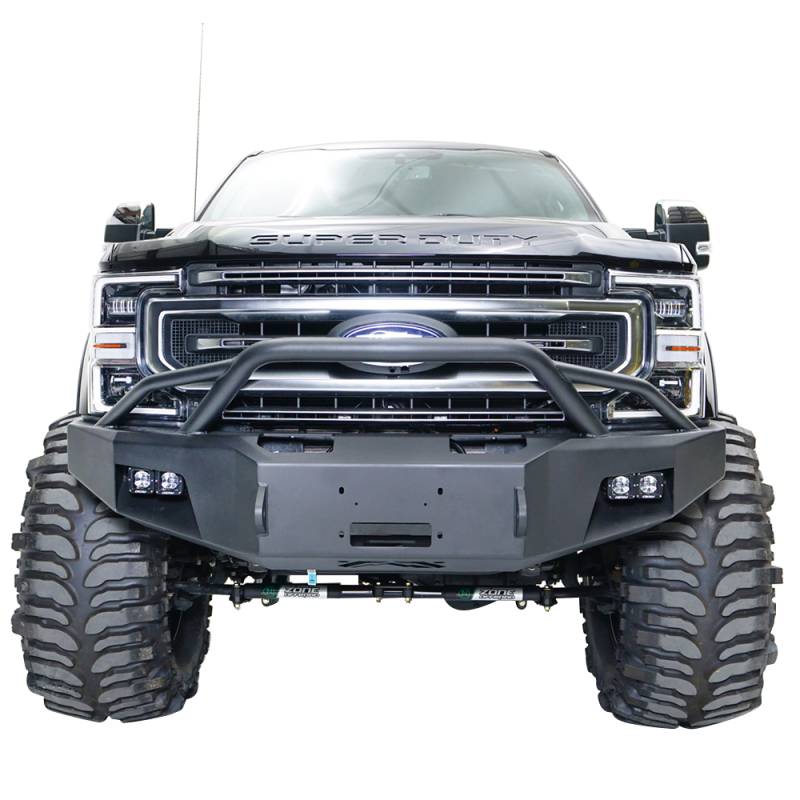 Fab Fours - Fab Fours FS17-A4162-1 Winch Front Bumper with Pre-Runner Guard for Ford F250/F350 2017-2021