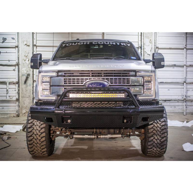 Tough Country - Tough Country AFR0845FLSMB Apache Front Bumper with Bull Bar for Ford F450/F550 2008-2010