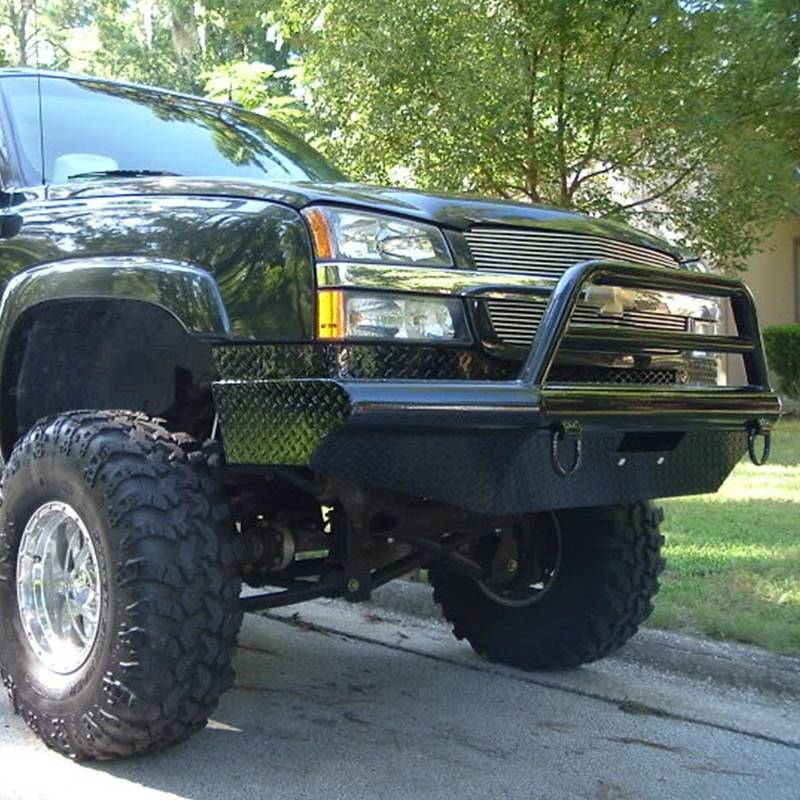 Tough Country - Tough Country AFR1500CLSMB Apache Front Bumper with Bull Bar for Chevy Silverado 1500 2003-2006