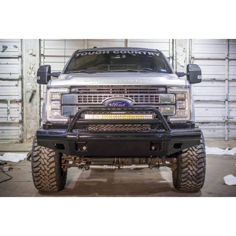 Tough Country - Tough Country AFR2017FLSMB Apache Front Bumper with Bull Bar for Ford F250/F350 2017-2018