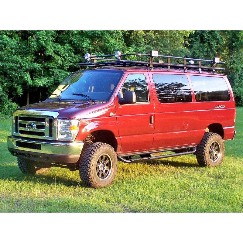 Aluminess - Aluminess 210027 Nerf Bars for Ford Econoline Van 1992-2014