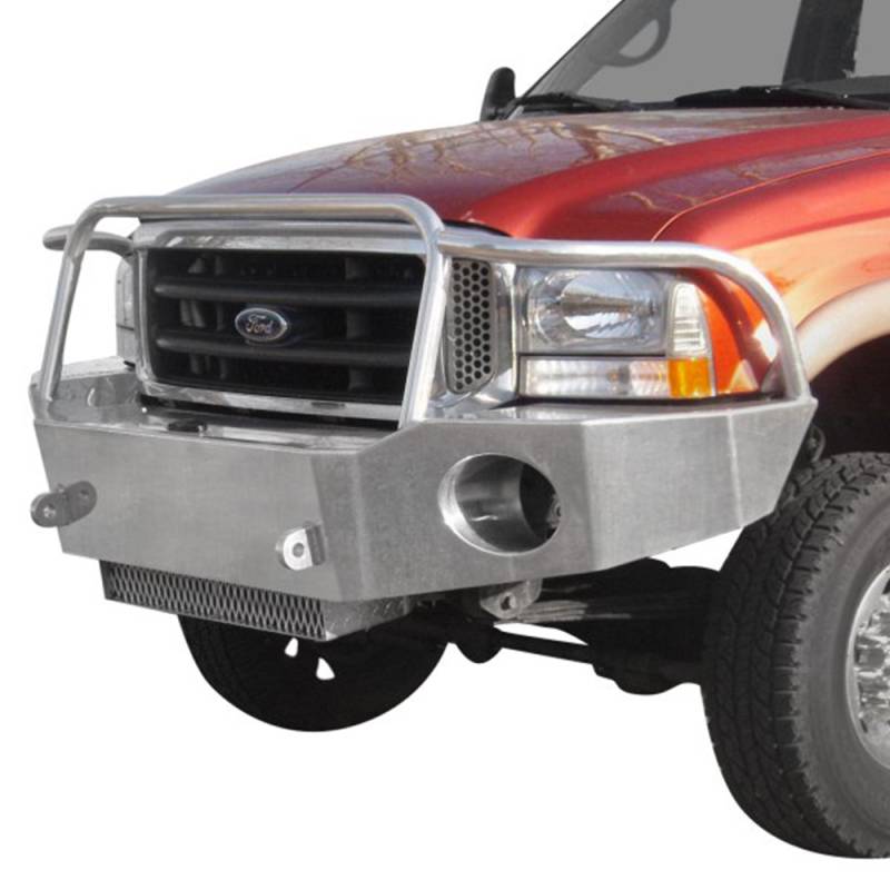 Aluminess - Aluminess 210039 Front Bumper with Brush Guard for Ford Excursion 1999-2005