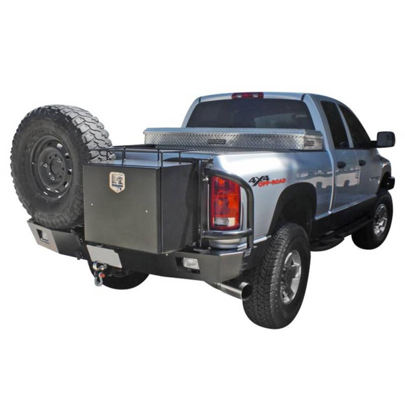 Aluminess - Aluminess 210047 Rear Bumper with Brush Guard and Swing Arm for Dodge Ram 2500/3500 2003-2005