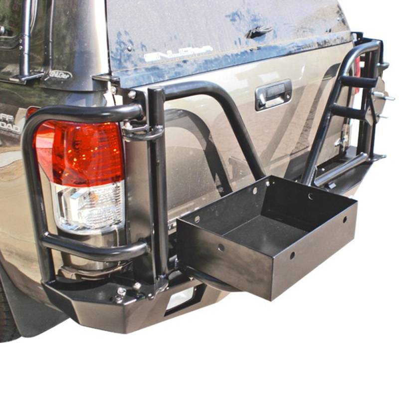 Aluminess - Aluminess 210081 Rear Bumper with Brush Guard and Swing Arm for Toyota Tundra 2007-2013
