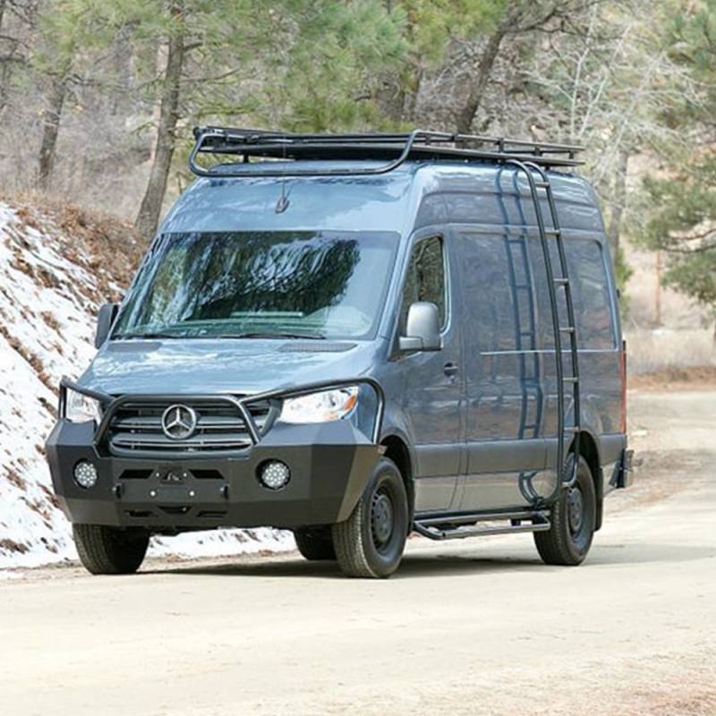 Aluminess - Aluminess 210164 Non Winch Front Bumper with Brush Guard for Mercedes Sprinter 2003-2006