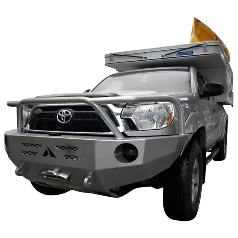 Aluminess - Aluminess 210230 Front Bumper with Brush Guard for Toyota Tacoma 2012-2015