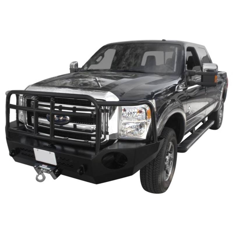 Aluminess - Aluminess 210238 Front Bumper with Brush Guard for Ford F250/F350 2011-2016