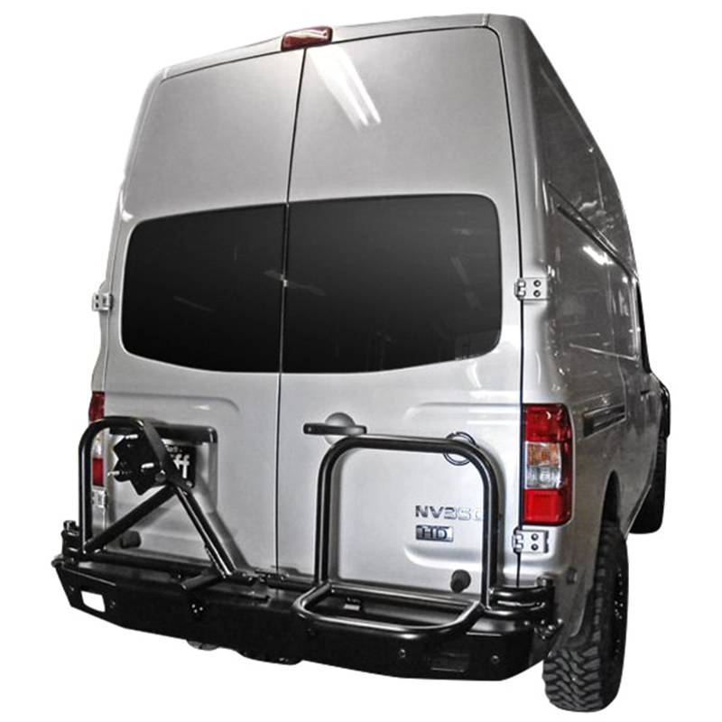 Aluminess - Aluminess 210245 Rear Bumper with Swing Arm for Nissan NV 2011-2018