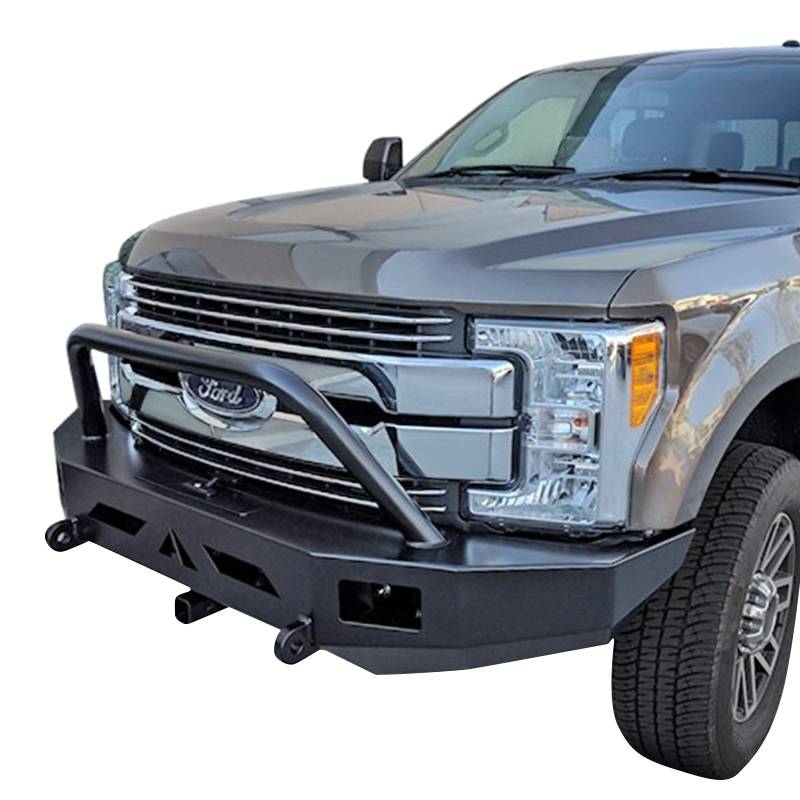 Aluminess - Aluminess 210303 Slimline Front Bumper with Pre-Runner Bar for Ford F250/F350/F450/F550 2017-2021