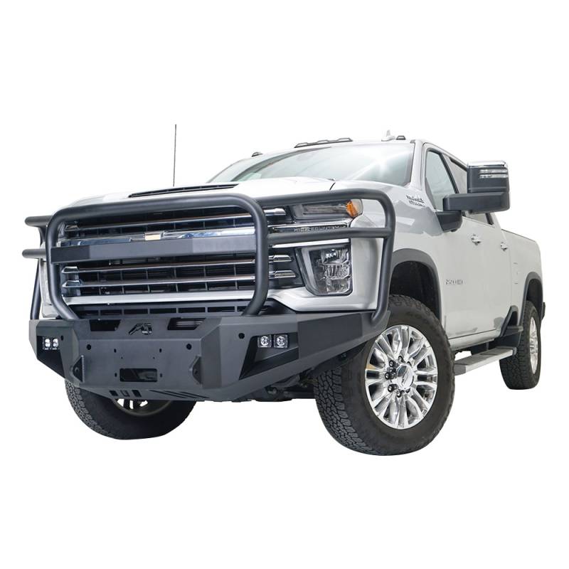 Fab Fours - Fab Fours CH20-A4950-1 Premium Front Bumper with Full Grill Guard for Chevy Silverado 2500HD/3500 2020-2021