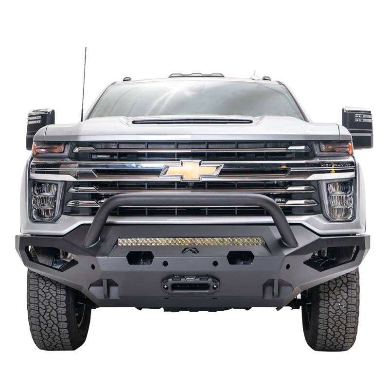 Fab Fours - Fab Fours CH20-X4952-1 Matrix Front Bumper with Pre-Runner Guard for Chevy Silverado 2500 HD/3500 HD 2020-2021