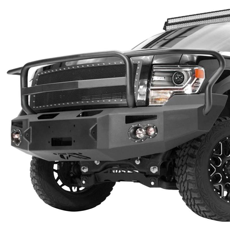 Fab Fours - Fab Fours FF09-H1950-1 Front Bumper with Full Grill Guard for Ford F150 2009-2014