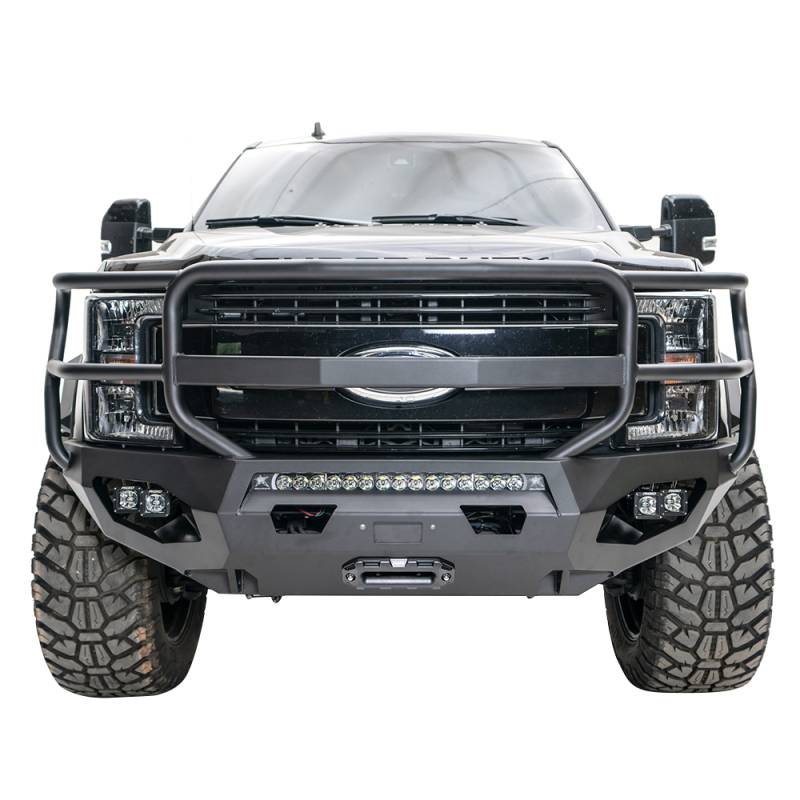 Fab Fours - Fab Fours FS17-X4160-1 Matrix Front Bumper with Full Grill Guard for Ford F250/F350 2017-2021