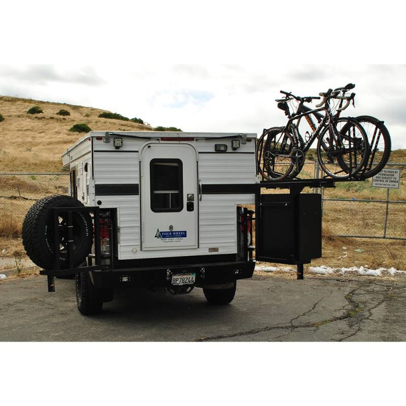 Aluminess - Aluminess 210288.3 Rear Bumper with Hitch and Bike Rack Swing Arm - Dual Rear Wheel for Mercedes Sprinter 2007-2018