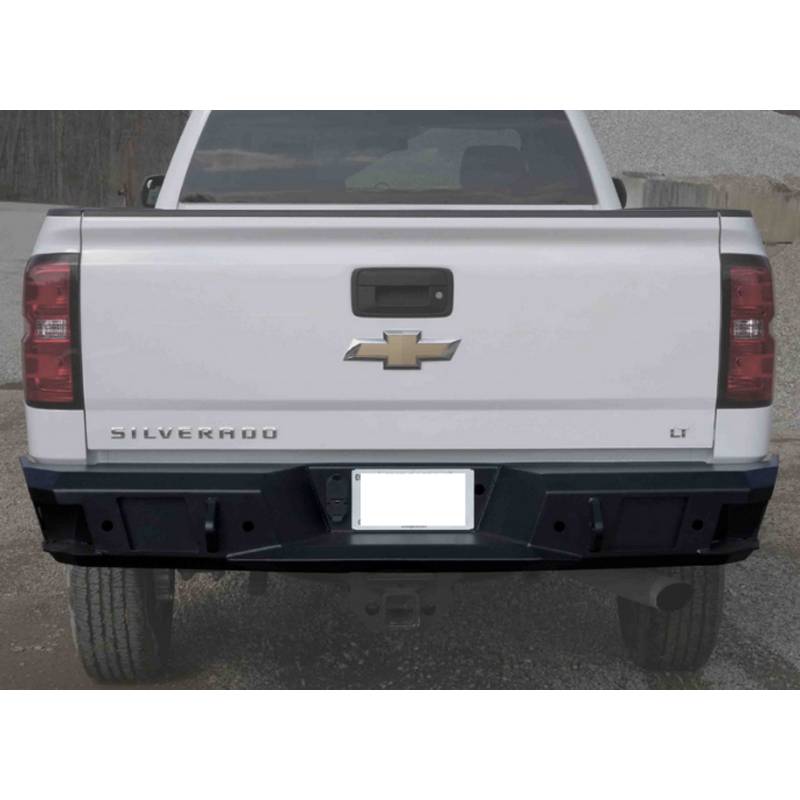 LOD Bumpers - LOD CRB1005 Signature Rear Bumper with Reverse Light Mounts and Sensor Holes for Chevy Silverado 2500/3500 2015-2019 - Black Texture