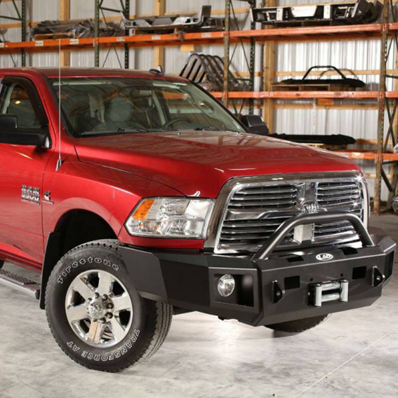 LOD Bumpers - LOD DFB1002 Winch Front Bumper with Bull Bar for Dodge Ram 2500/3500 2010-2018 - Black Texture