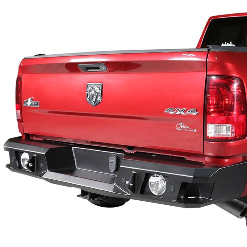 LOD Bumpers - LOD DRB1005 Signature Rear Bumper with Reverse Light Mounts and Sensor Holes for Dodge Ram 2500/3500 2010-2018 - Black Texture