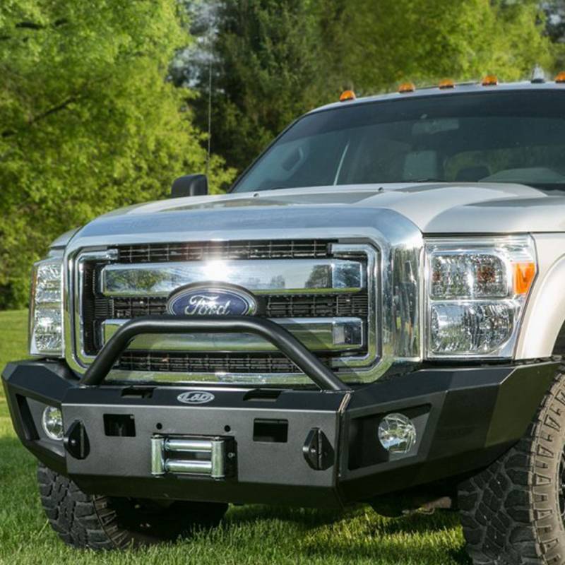 LOD Bumpers - LOD FFB1002 Winch Front Bumper with Bull Bar for Ford F250/F350 2011-2016 - Black Texture