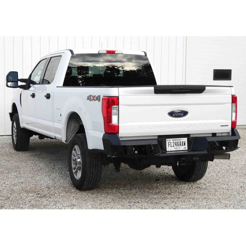 LOD Bumpers - LOD FRB1701 Signature Rear Bumper with Reverse Light Mounts and Sensor Holes for Ford F250/F350 2017-2021 - Black Texture
