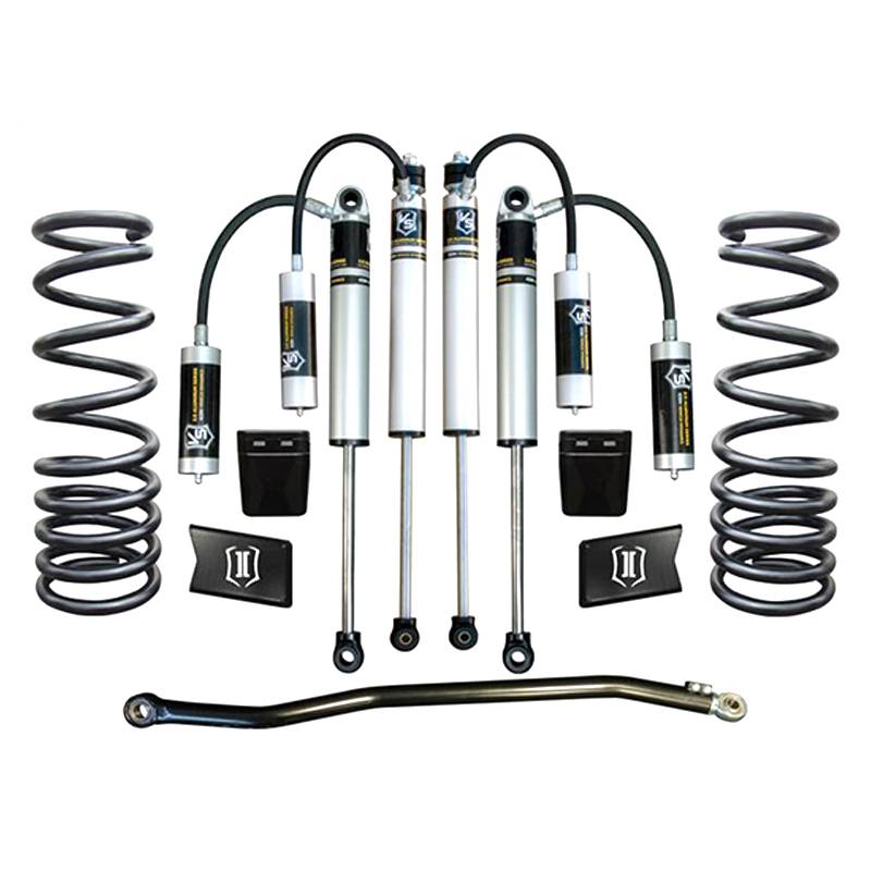 Icon Vehicle Dynamics - Icon K212502 Stage 2 2.5" Front and Rear Lifted Suspension Lift Kit for Dodge Ram 2500/3500 2003-2012