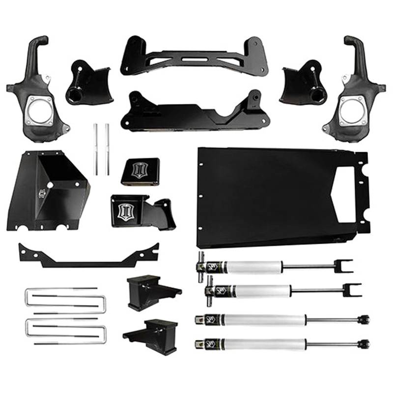Icon Vehicle Dynamics - Icon K78301 Stage 1 6"-8" Front and Rear Lifted Suspension Lift Kit for Chevy Silverado and GMC Sierra 2500 HD/3500 HD 2011-2016