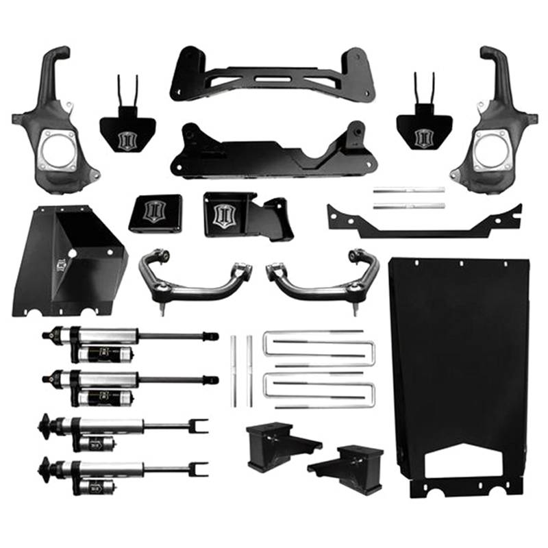 Icon Vehicle Dynamics - Icon K78203 Stage 3 6"-8" Front and Rear Lifted Suspension Lift Kit for Chevy Silverado and GMC Sierra 2500 HD/3500 HD 2011-2016